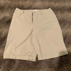 Talbots Light Khaki Bermuda Shorts